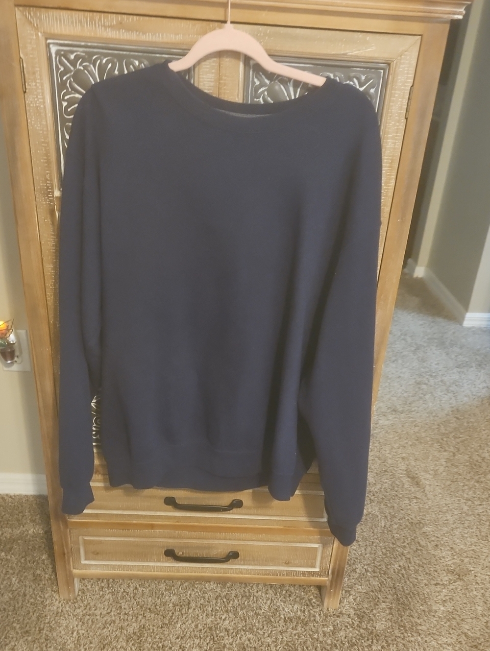 Fruit of the Loom Navy Crewneck Sweatshirt - Solid Classic Pullover